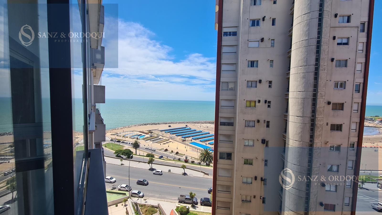 Alquiler temporario - Departamento dos ambientes con parcial vista al mar - Lavalle 2354